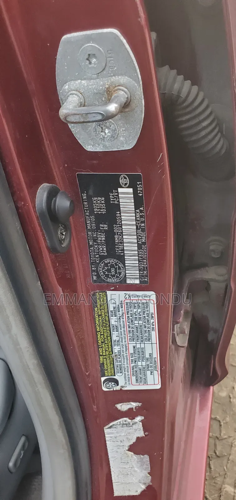 Toyota Camry 2006 Red