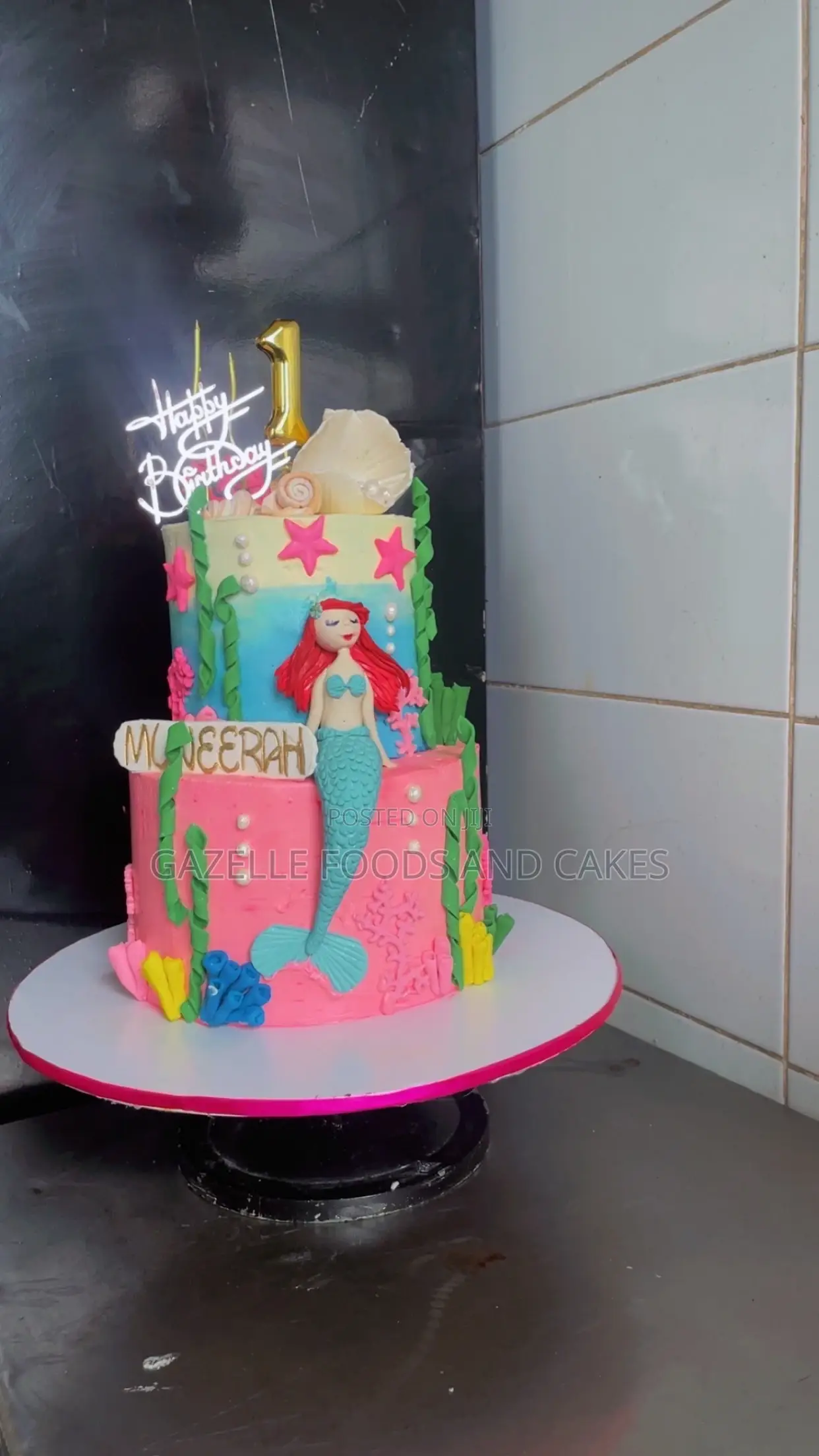 2 Tier Mermaid Themed Cake for Your Kids Next Birthday