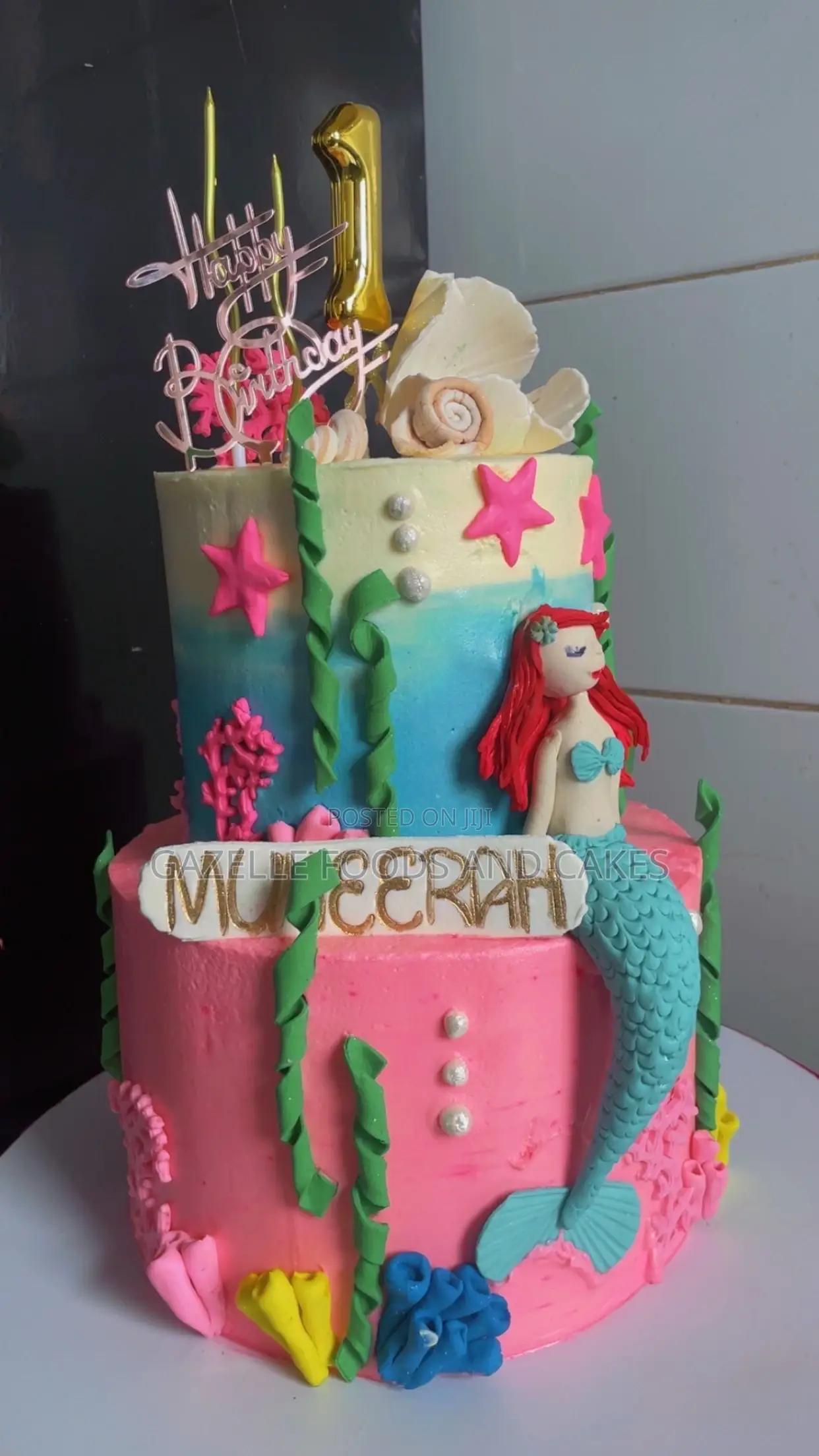 2 Tier Mermaid Themed Cake for Your Kids Next Birthday