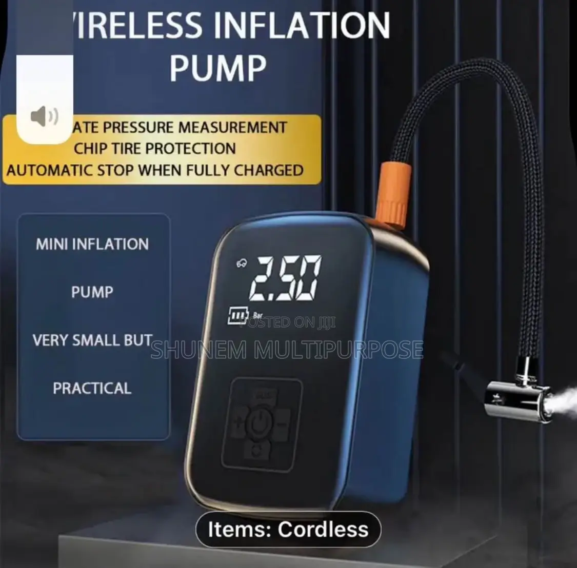 Rechargeable and Portable Air Compressor Tire Inflator Pump