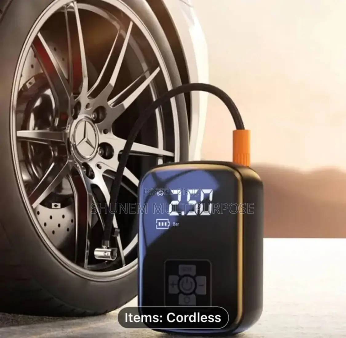 Rechargeable and Portable Air Compressor Tire Inflator Pump