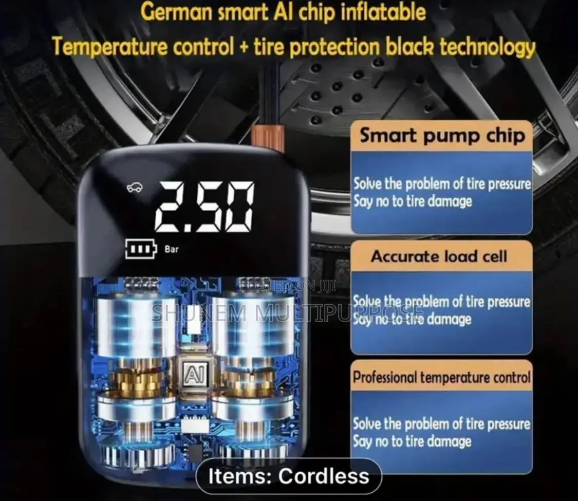 Rechargeable and Portable Air Compressor Tire Inflator Pump