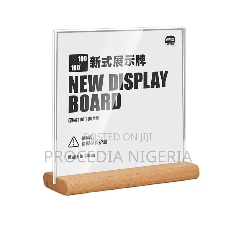 Acrylic Flyer & Menu Holder – Classy Wood Base