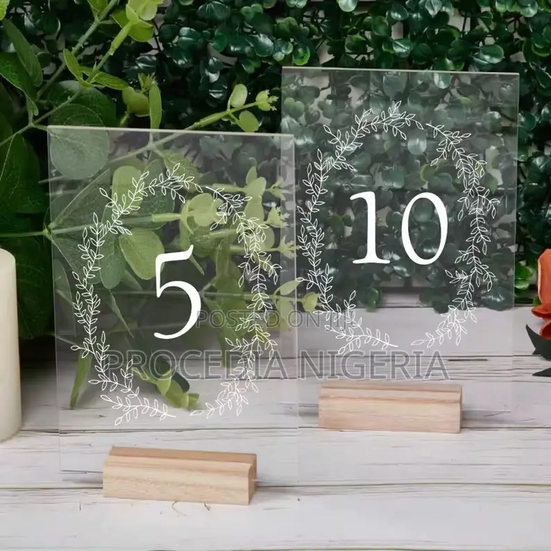 Acrylic Flyer & Menu Holder – Classy Wood Base