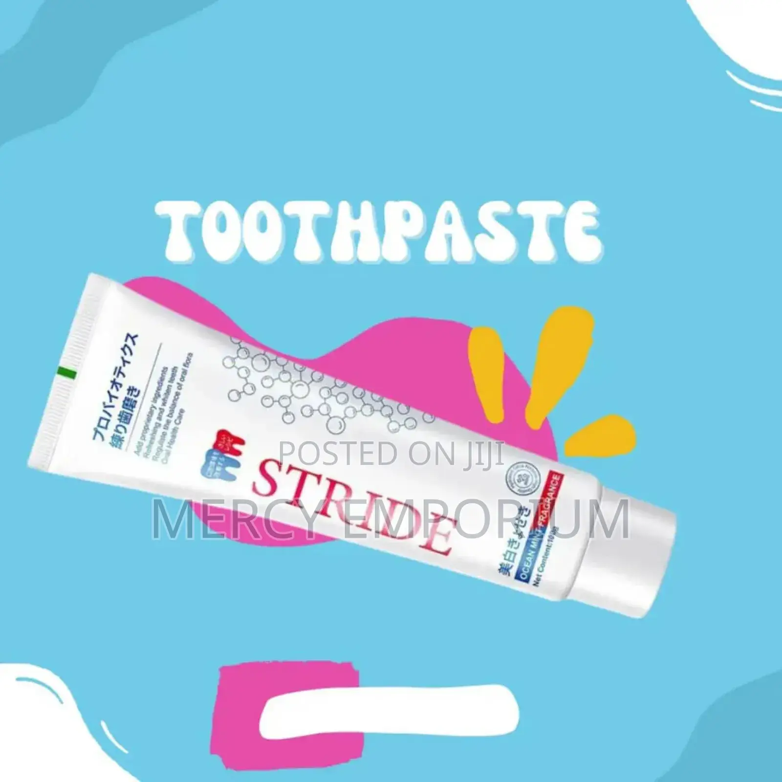 Stride Toothpaste. Teeth Whitening ,Stain, Bad Breath Calculus Removal
