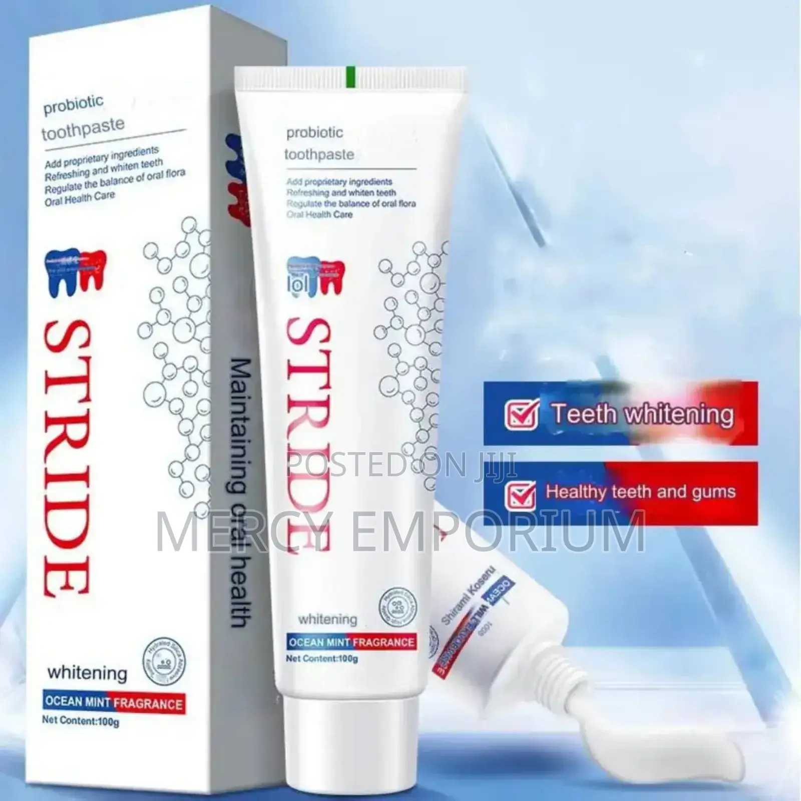 Stride Toothpaste. Teeth Whitening ,Stain, Bad Breath Calculus Removal