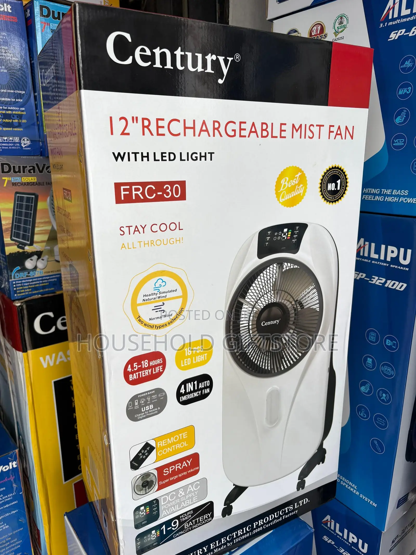 Century Rechargeable Mist Tower Fan