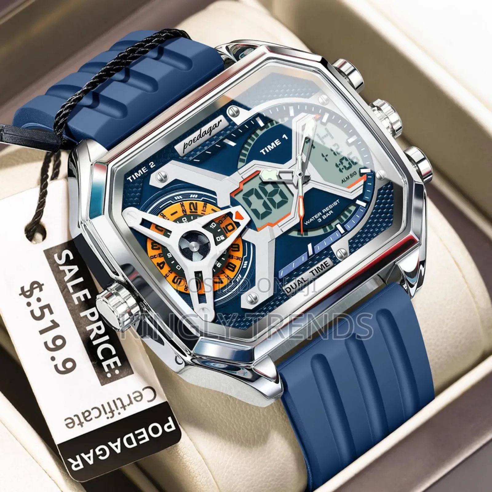 Poedagar Dual Time Wristwatch