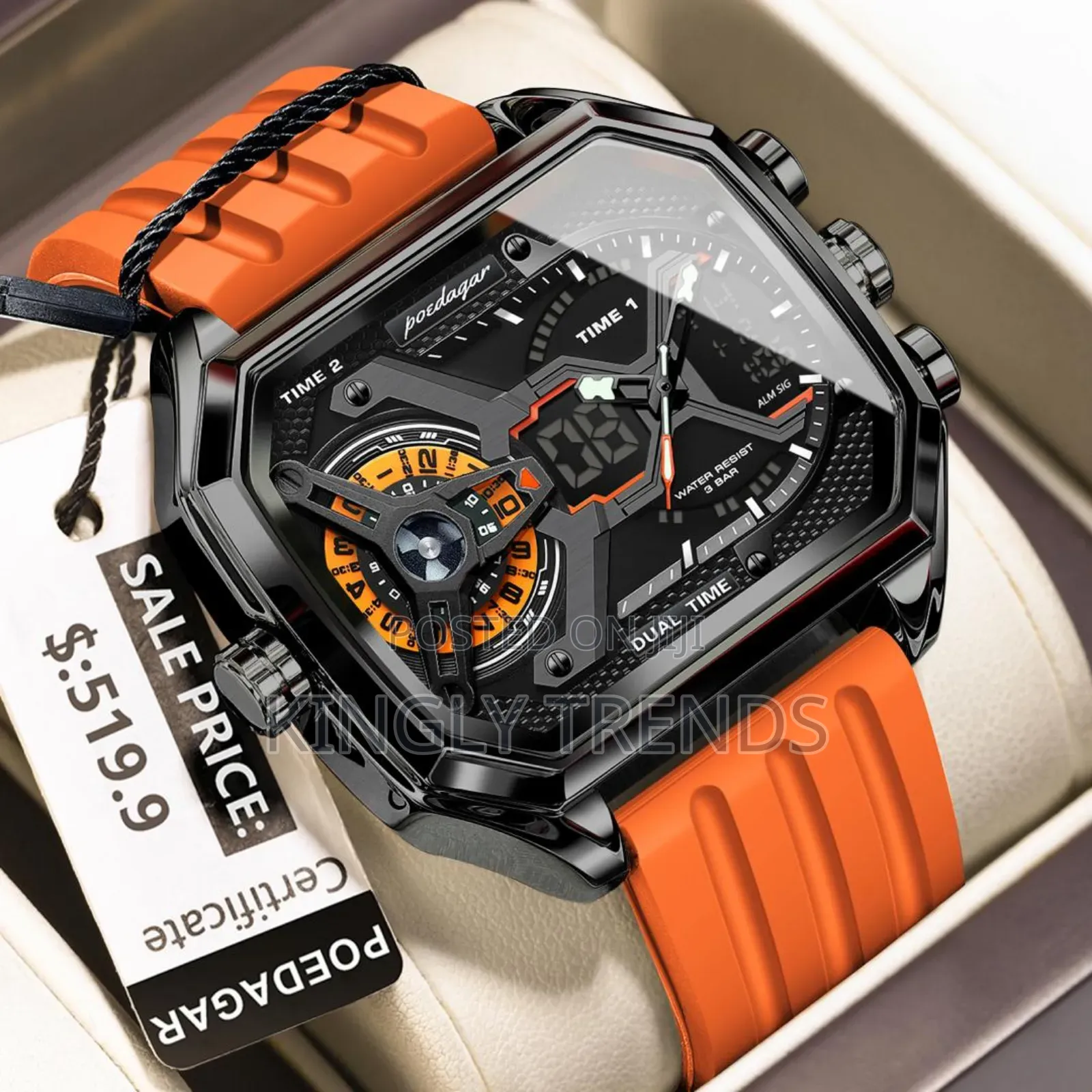 Poedagar Dual Time Wristwatch
