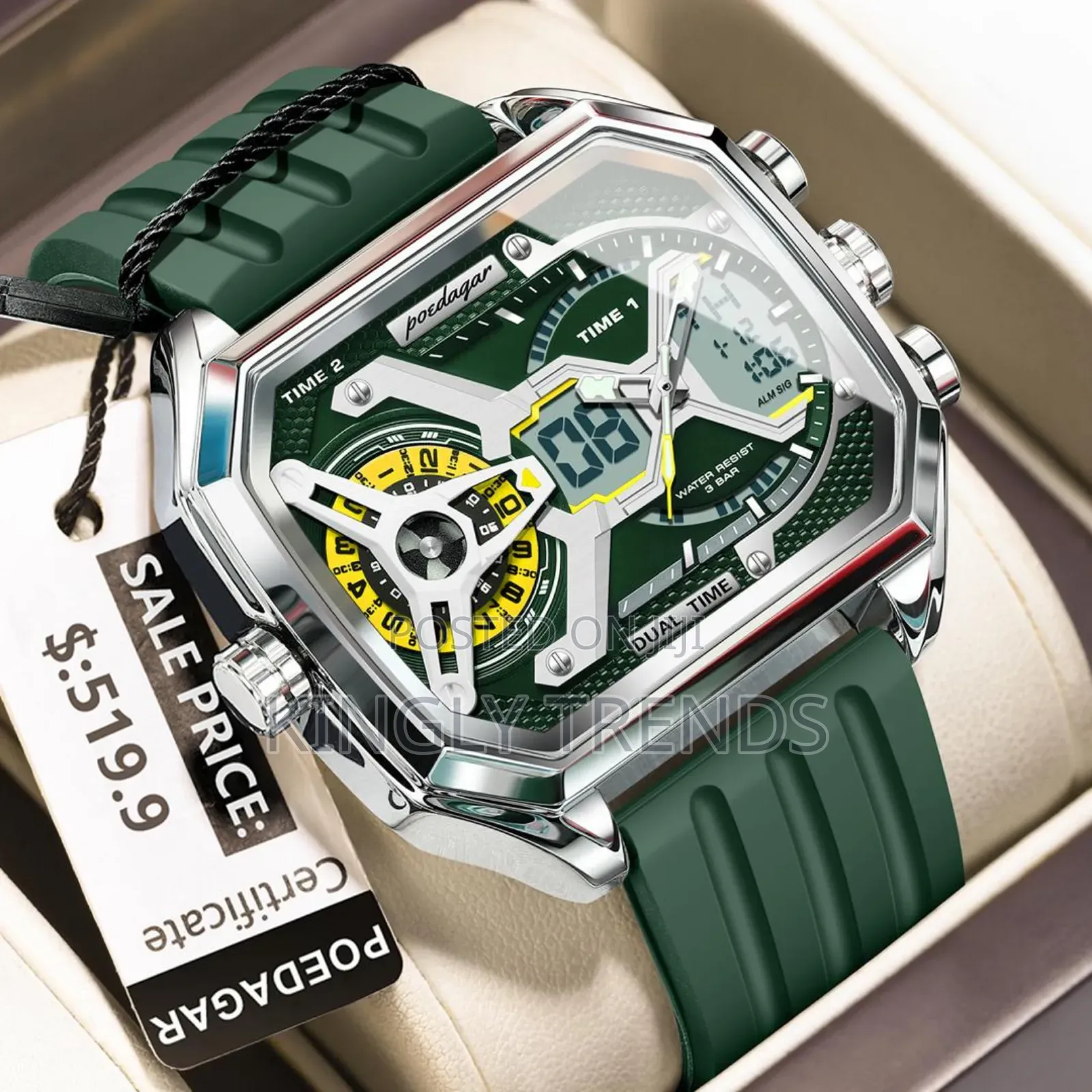 Poedagar Dual Time Wristwatch