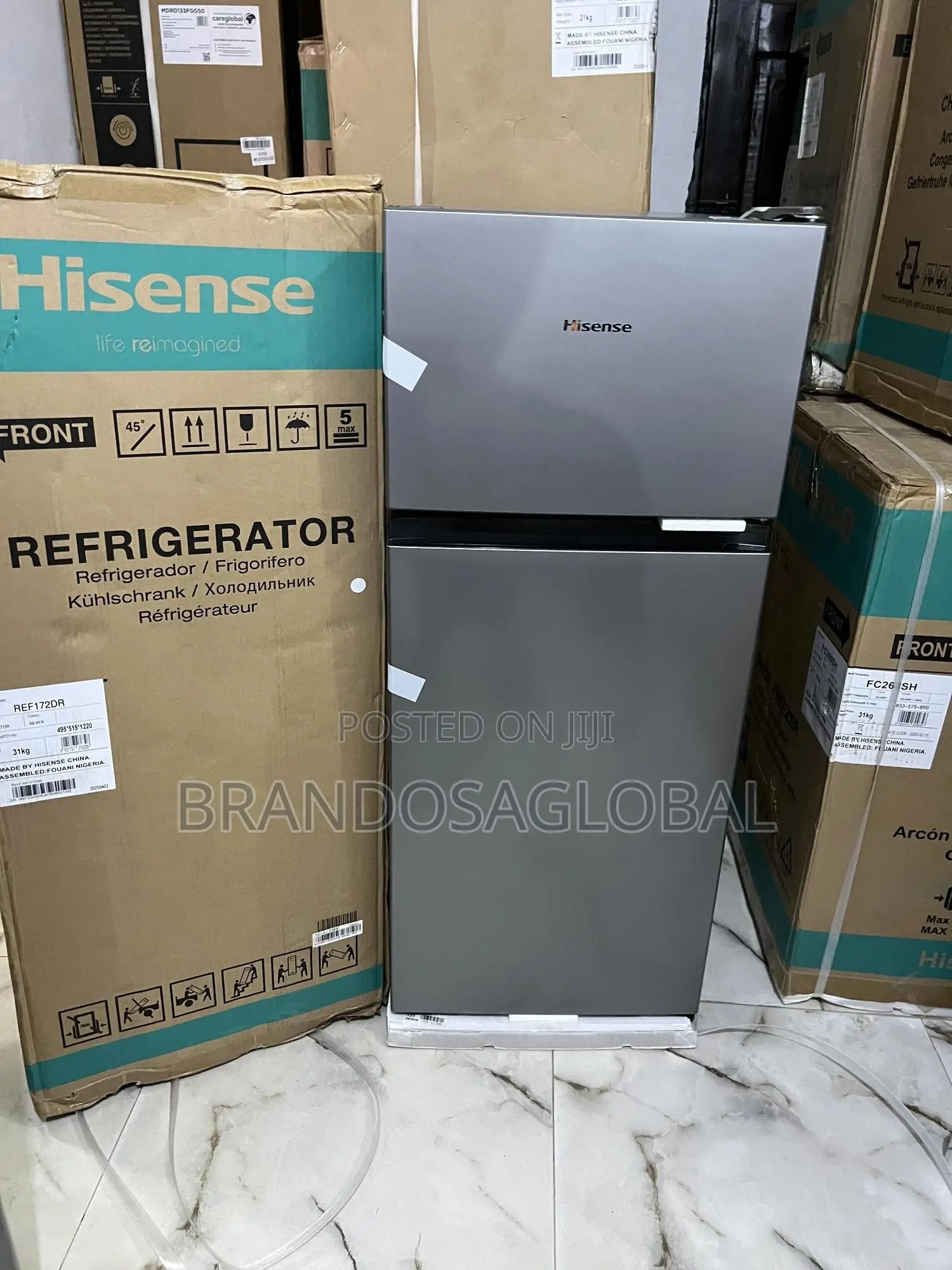Compact Silver Fridge – Hisense 124l Double Door