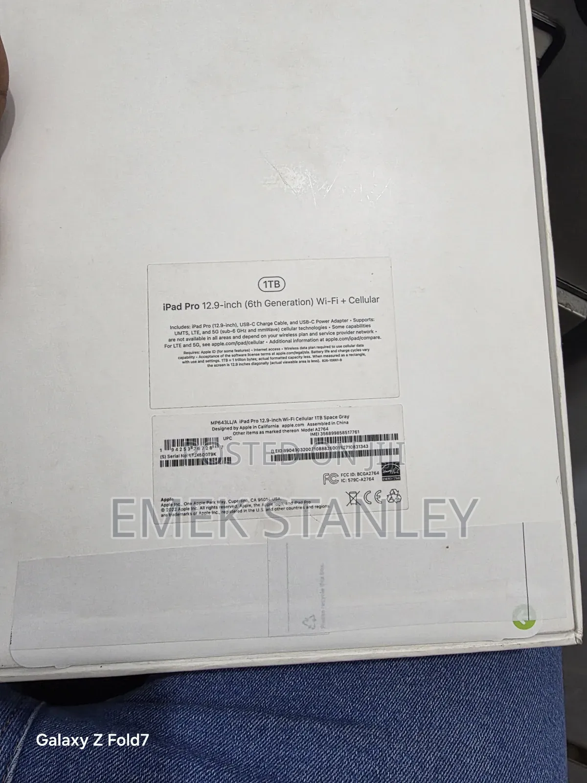 New Apple iPad Pro 12.9 (2022) 1 TB Gray