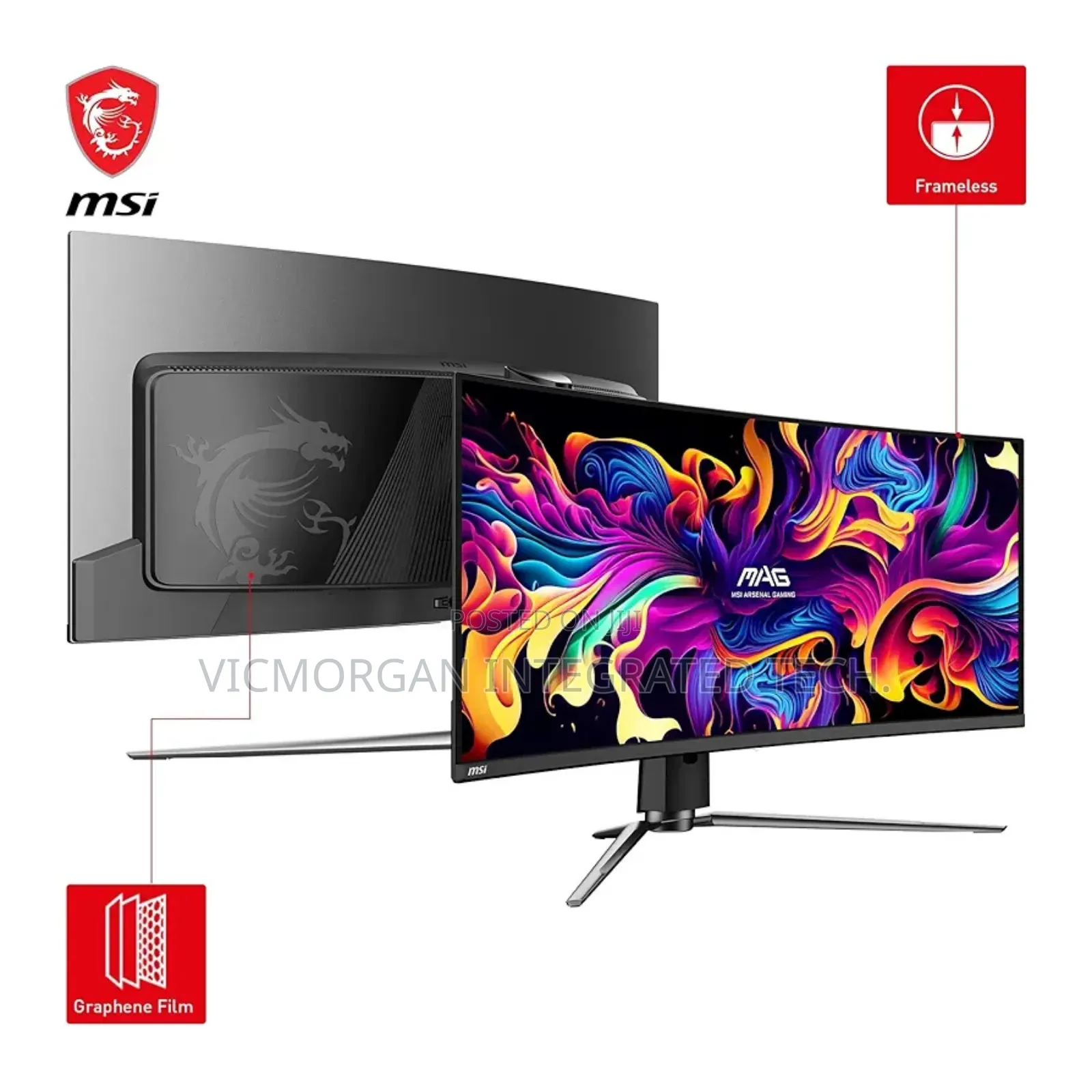 Msi Mag 341cqp Qd-Oled 34 Inch Uwqhd Curved Gaming Monitor 1800r,