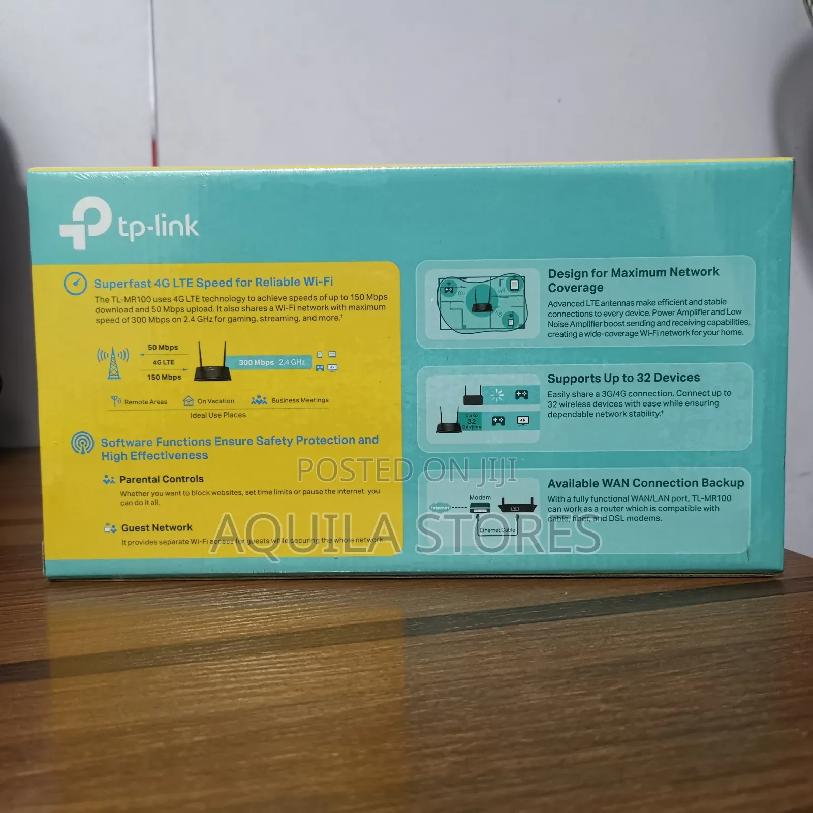Tp-Link Tl-Mr100 4g Lte Router (Uses Sim Card)