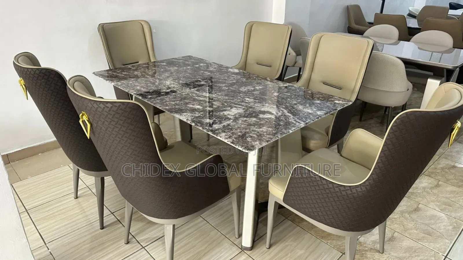 Executive Turkish Simple Dining Tables With Leather Chairs