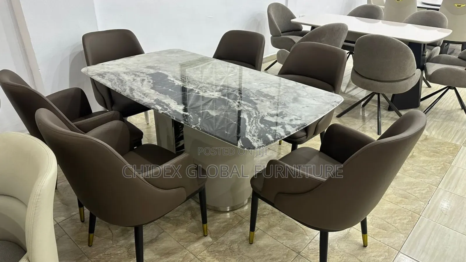 Executive Turkish Simple Dining Tables With Leather Chairs