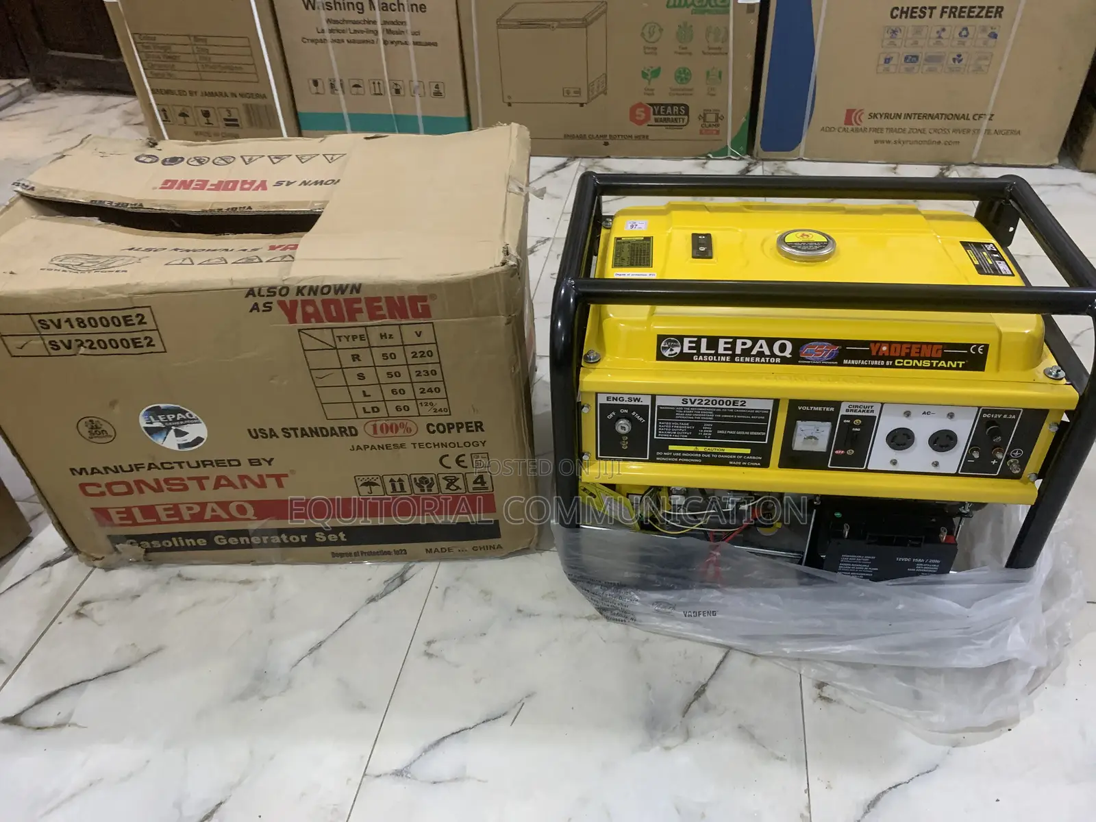 Elepaq Sv22000e2 – 11kva Constant Power Petrol Generator