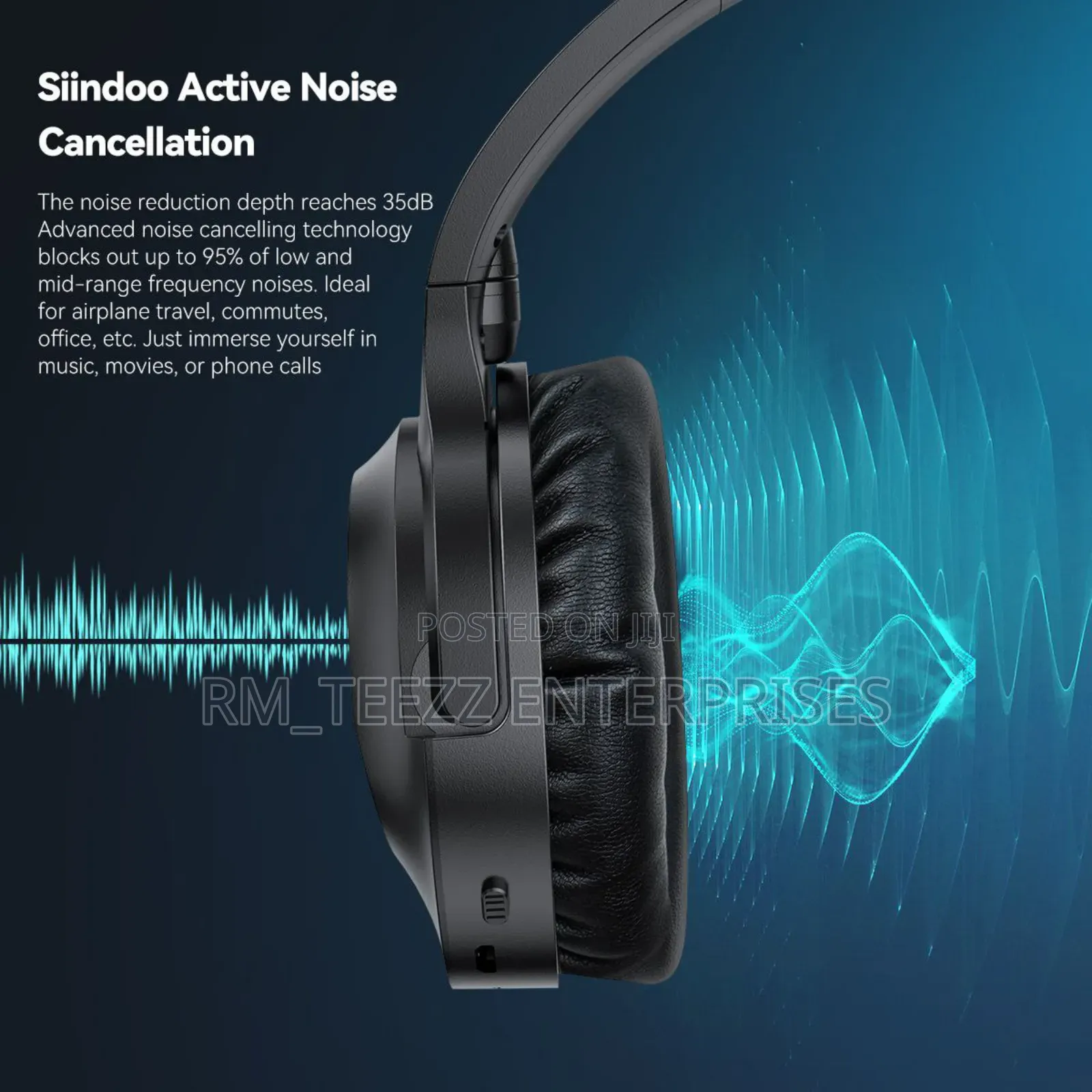 Siindoo Anc918b Active Noise Cancelling Wireless Headphones With Case