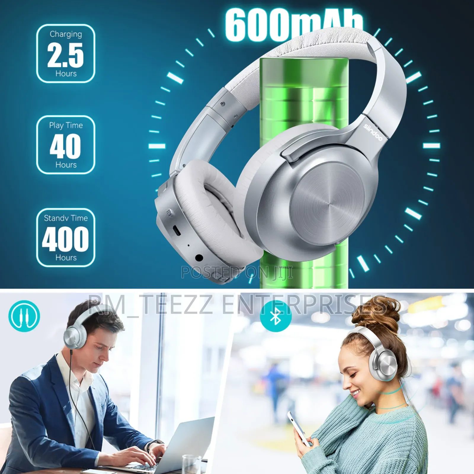 Siindoo Anc805b Active Noise Cancelling Wireless Headphones With Case