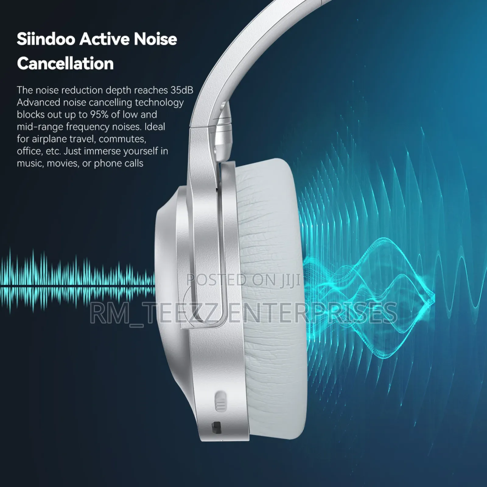 Siindoo Anc805b Active Noise Cancelling Wireless Headphones With Case