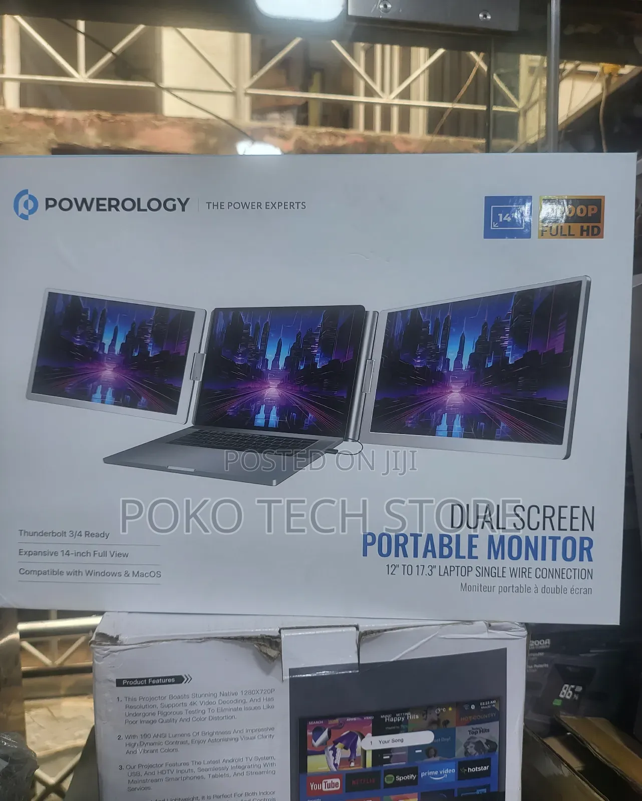 Powerology Dual Screen Portable Monitor