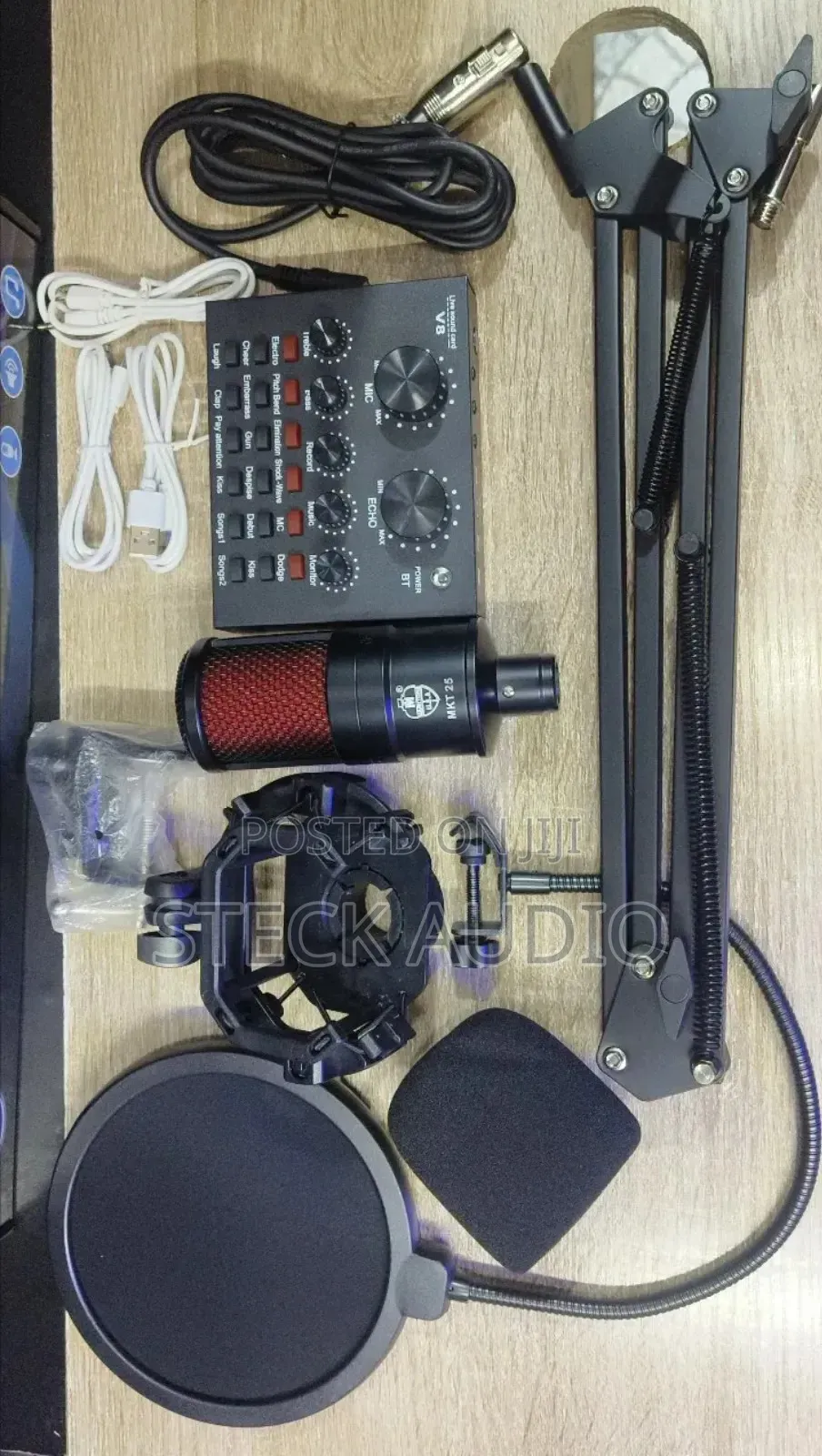 Mkt25 With V8 Sound Card Marktone Usa Studio Microphone Bundle