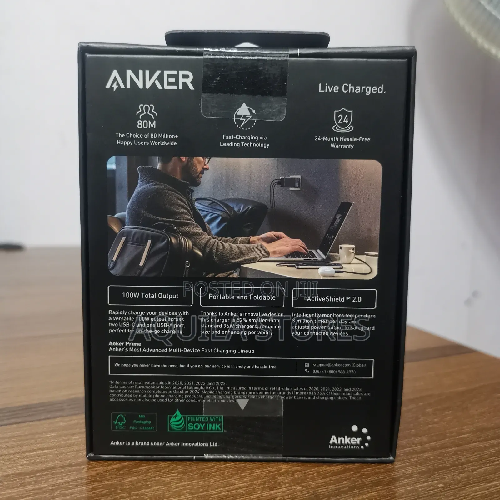 Anker Prime Charger (100w, 3 Ports, Gan)