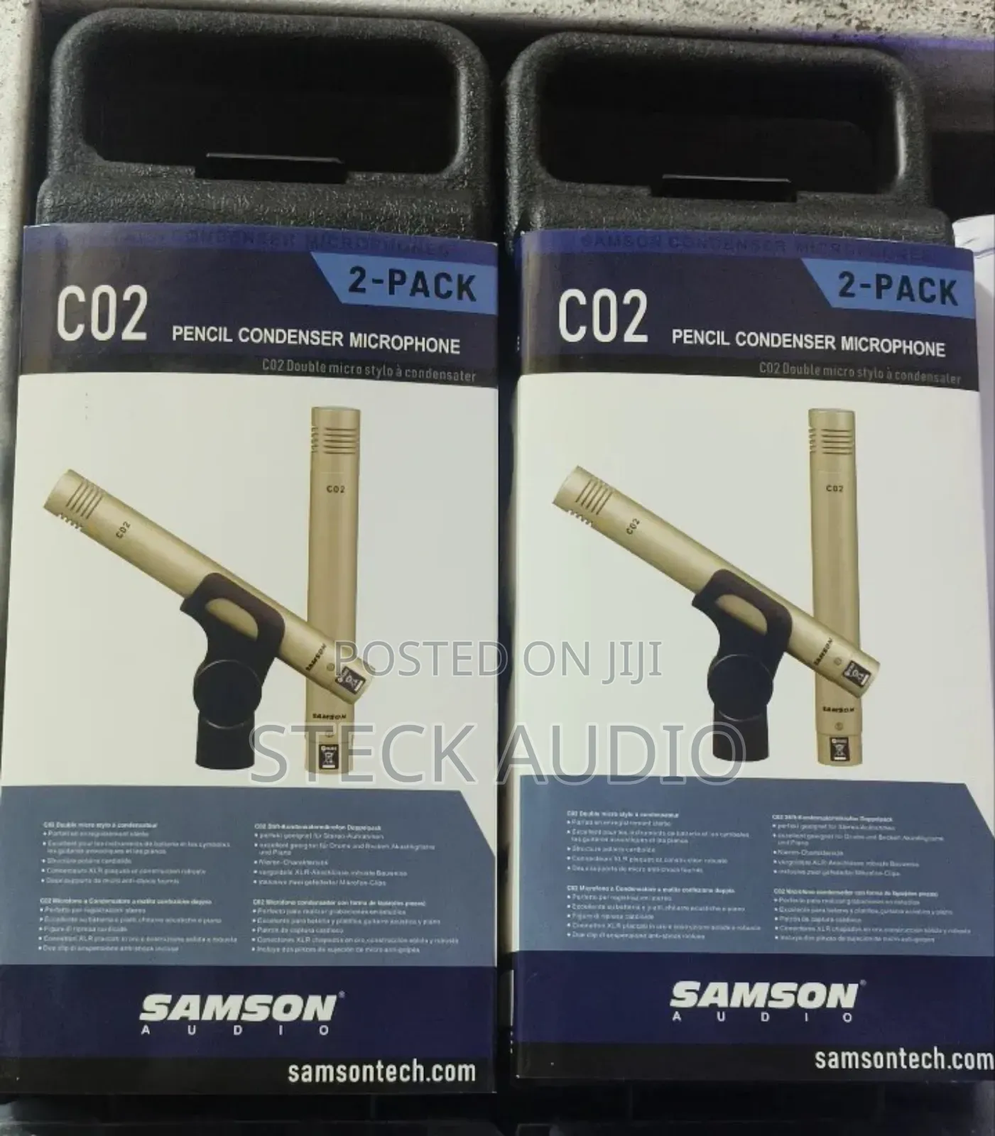Samson Co2 Pencil Condenser Microphone,Shock Mount Mic Clips