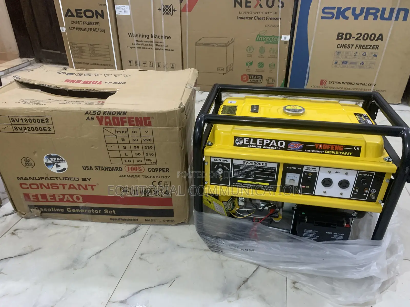 Elepaq Constant Generator – 11kva for Industrial Home Use