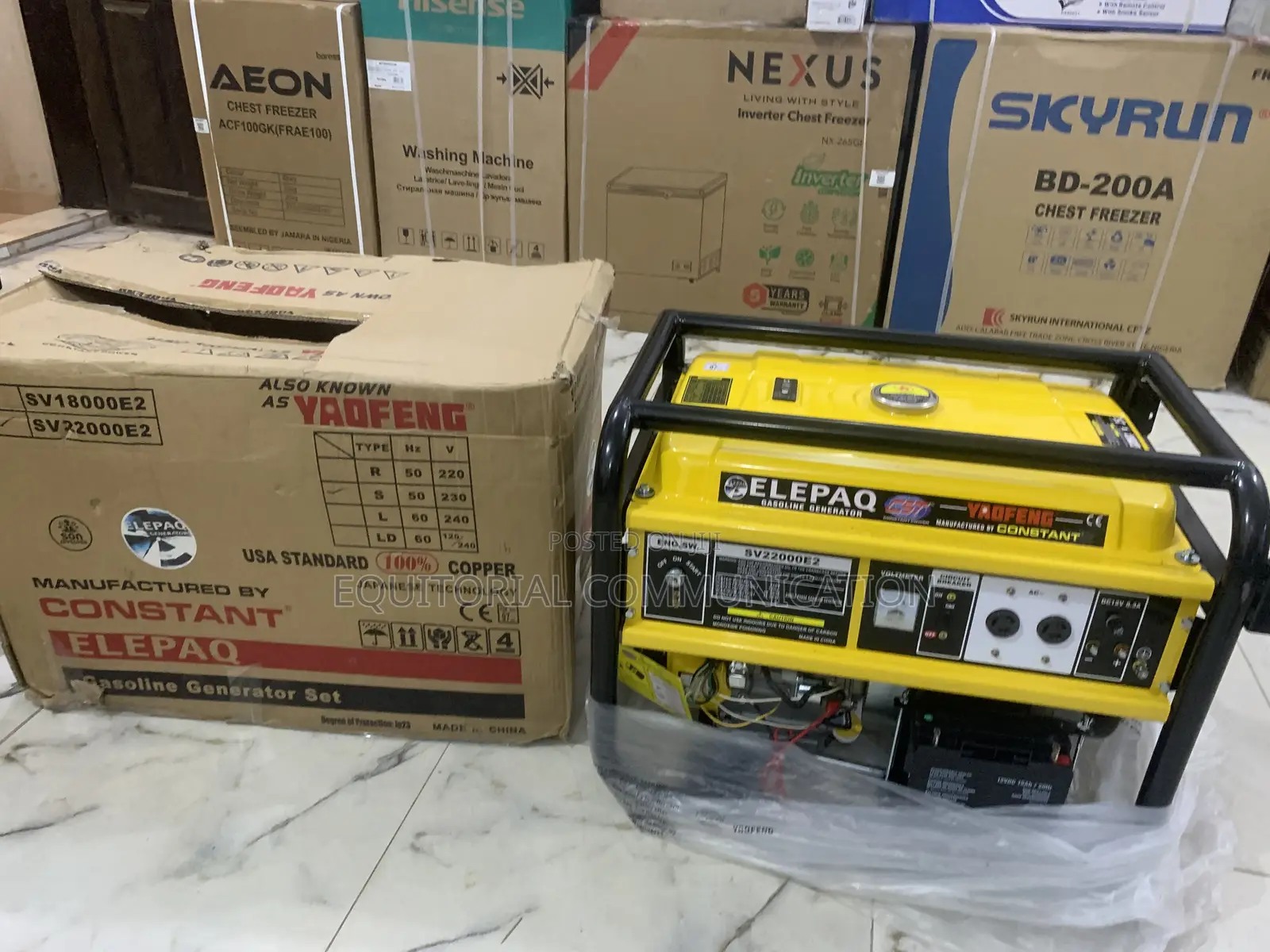 Elepaq Constant Generator – 11kva for Industrial Home Use