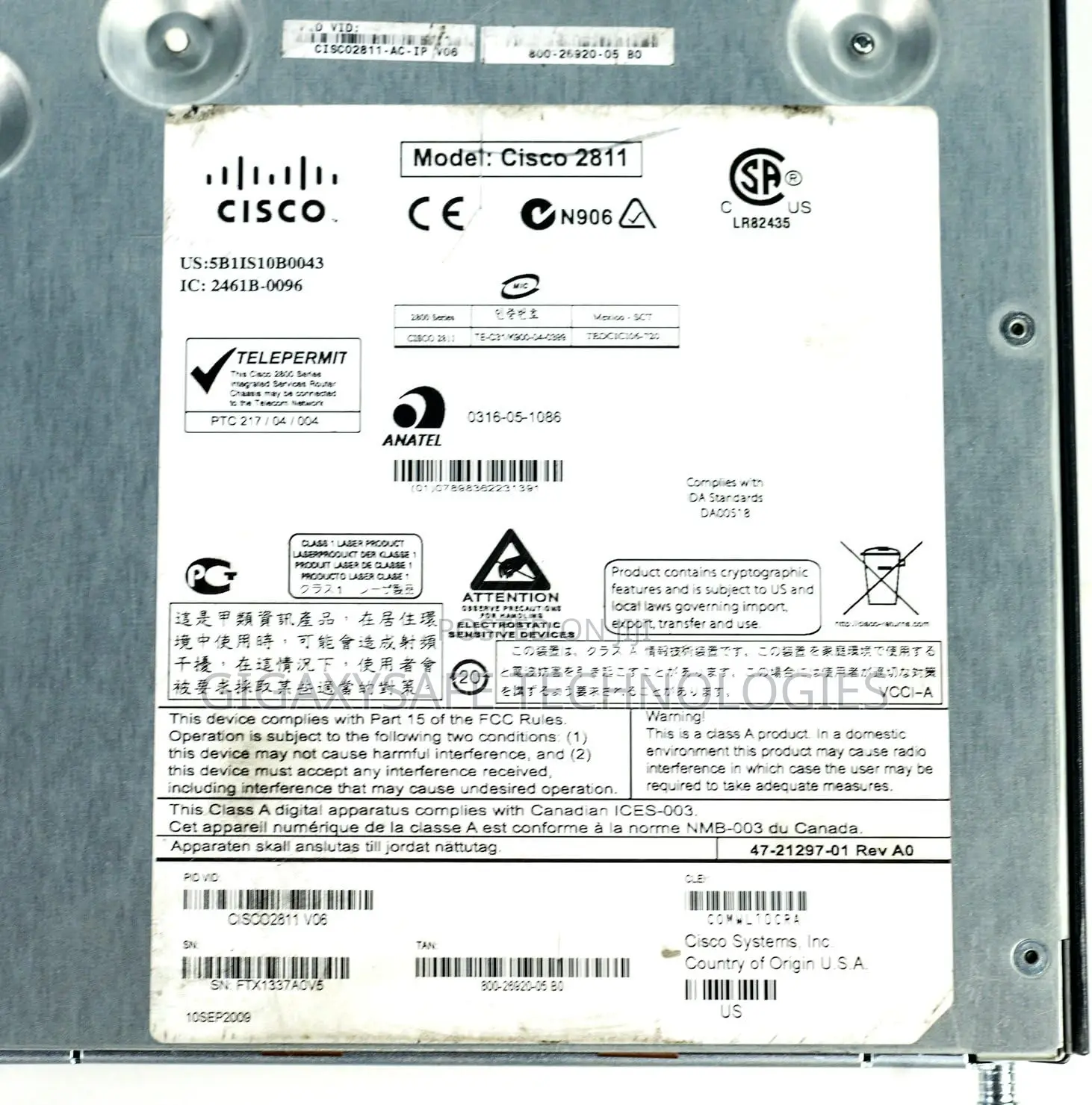 Cisco-2811 2811 Integrated Services Router