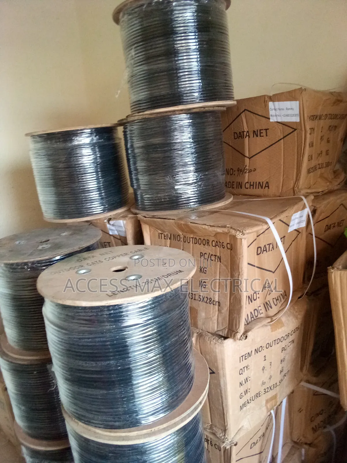 Ip Camera)Cat6 Cable Outdoor Pure Copper By 305m (Warranty )