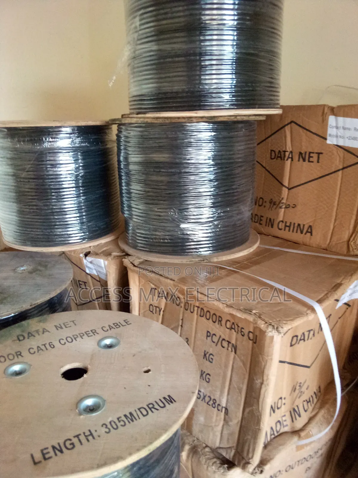 Ip Camera)Cat6 Cable Outdoor Pure Copper By 305m (Warranty )