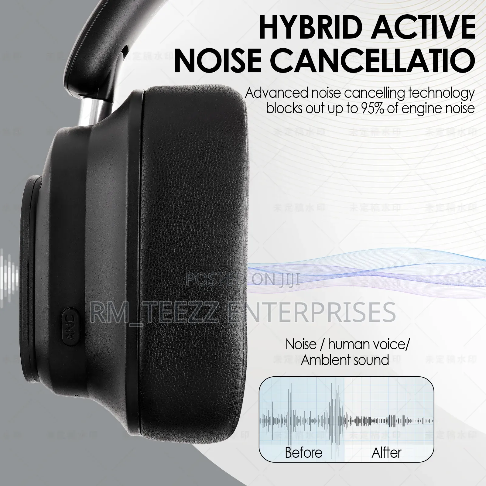 Siindoo Jh-anc930plus Hybrid Anc Headphones With Touch Screen Control