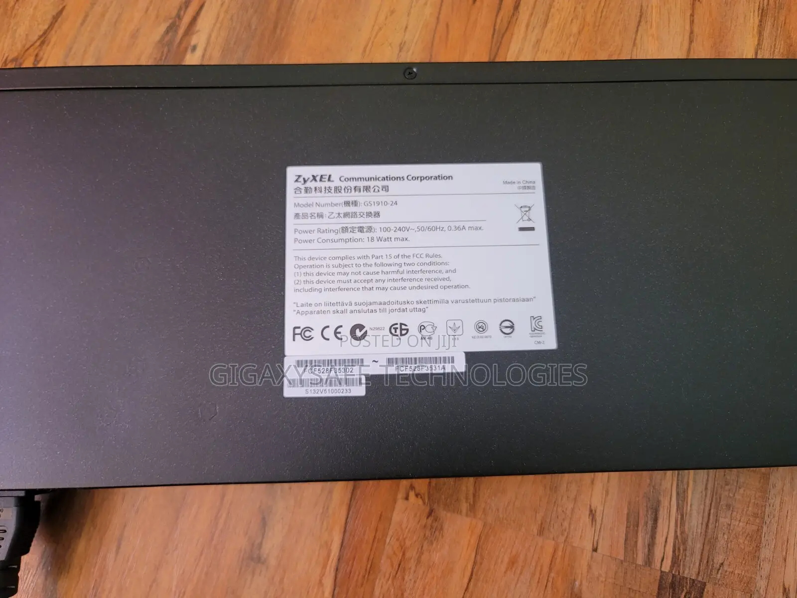 Zyxel Gs1910 24-Port Gbe Smart Managed Switch 48 GBPS 35.7 MPPS