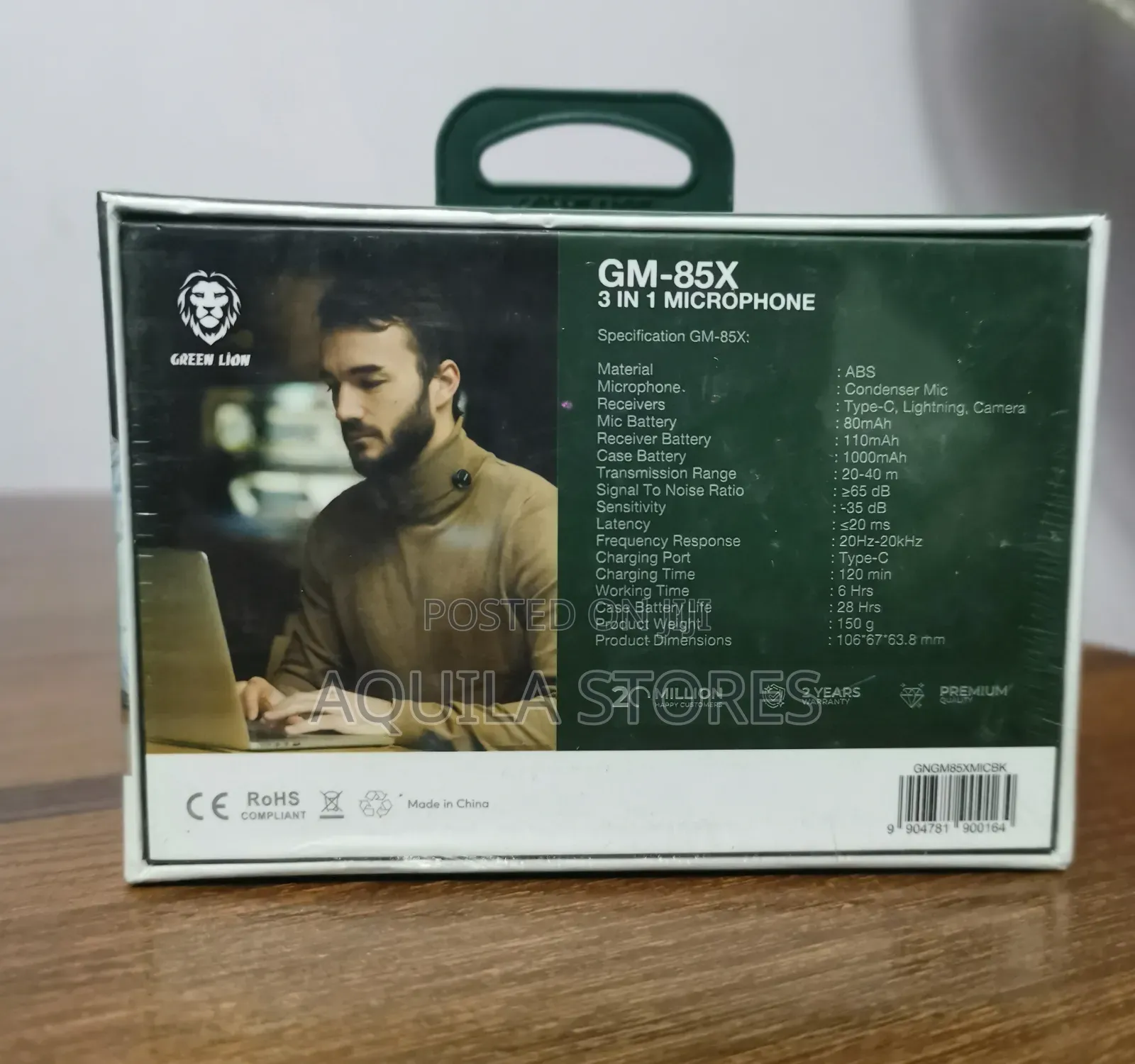 Green Lion Gm-85x 3 in 1 Wireless Microphone
