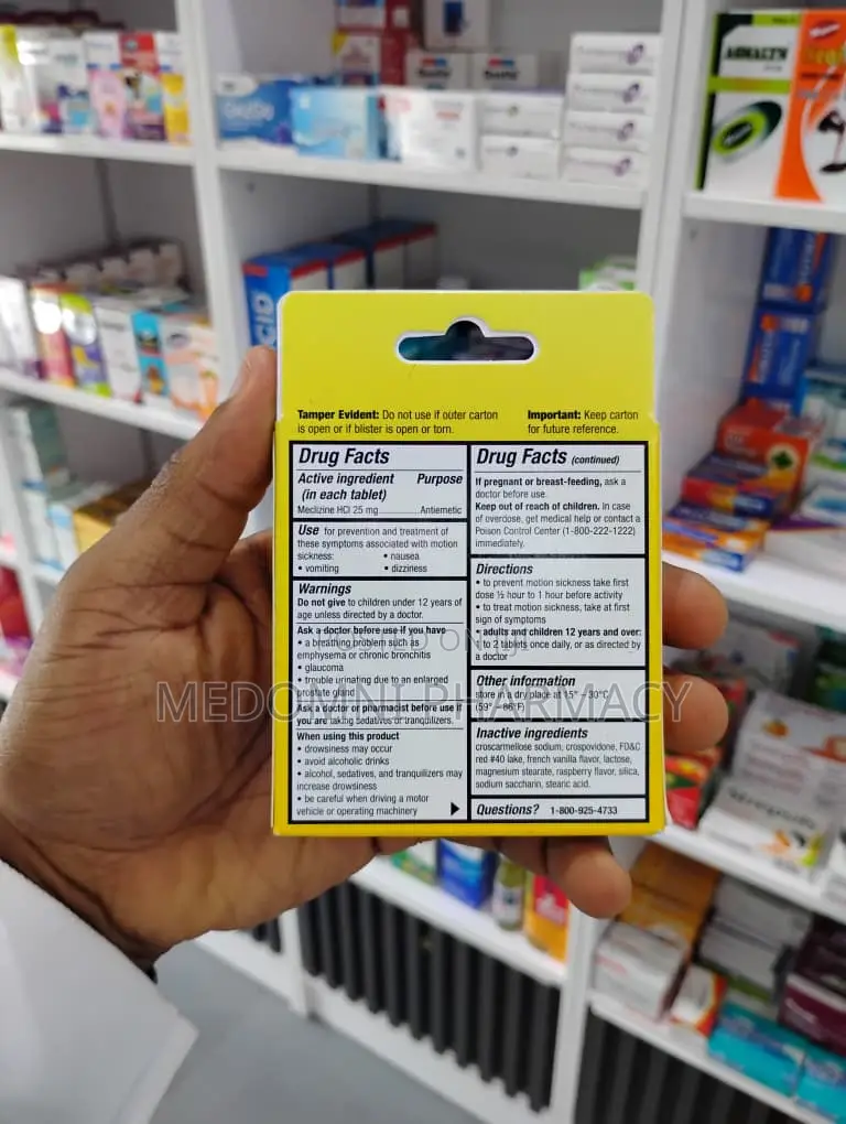 Walgreens Motion Sickness Relief – 12 Chewable Tablets (Raspberry)