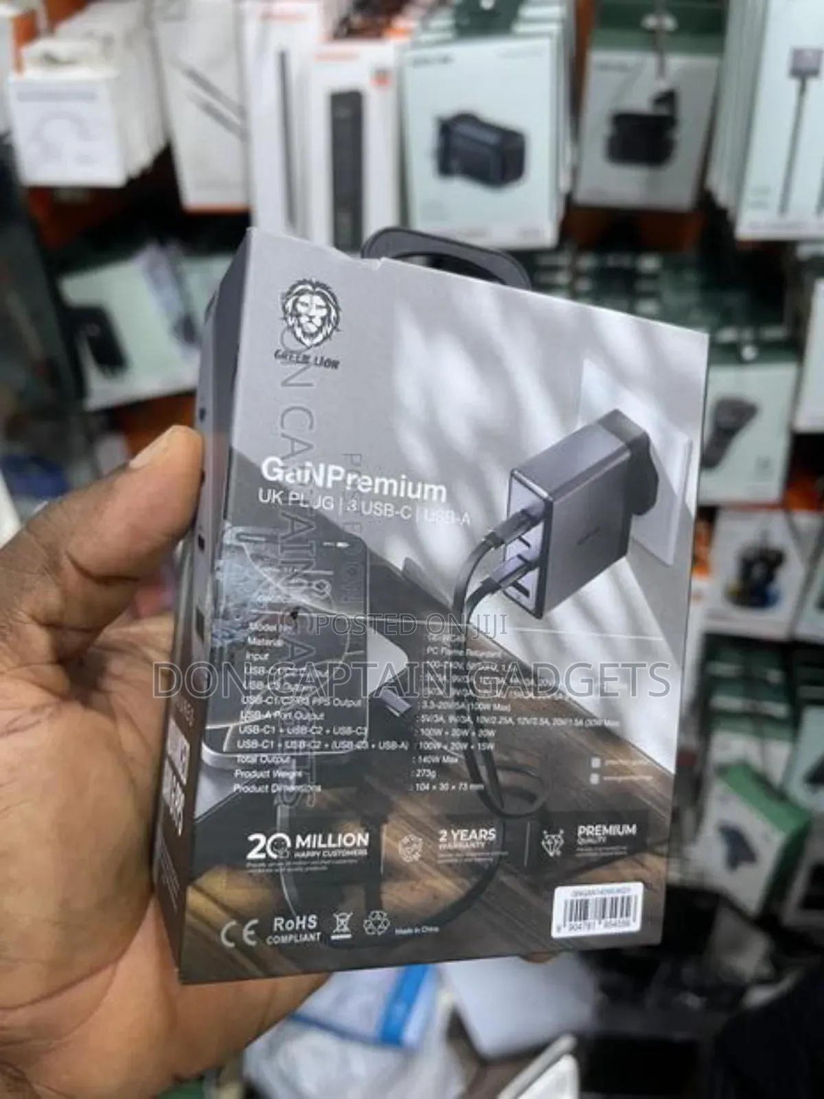 Green Lion 140w Charger Gan Premium 3 Usb-C Super Fast