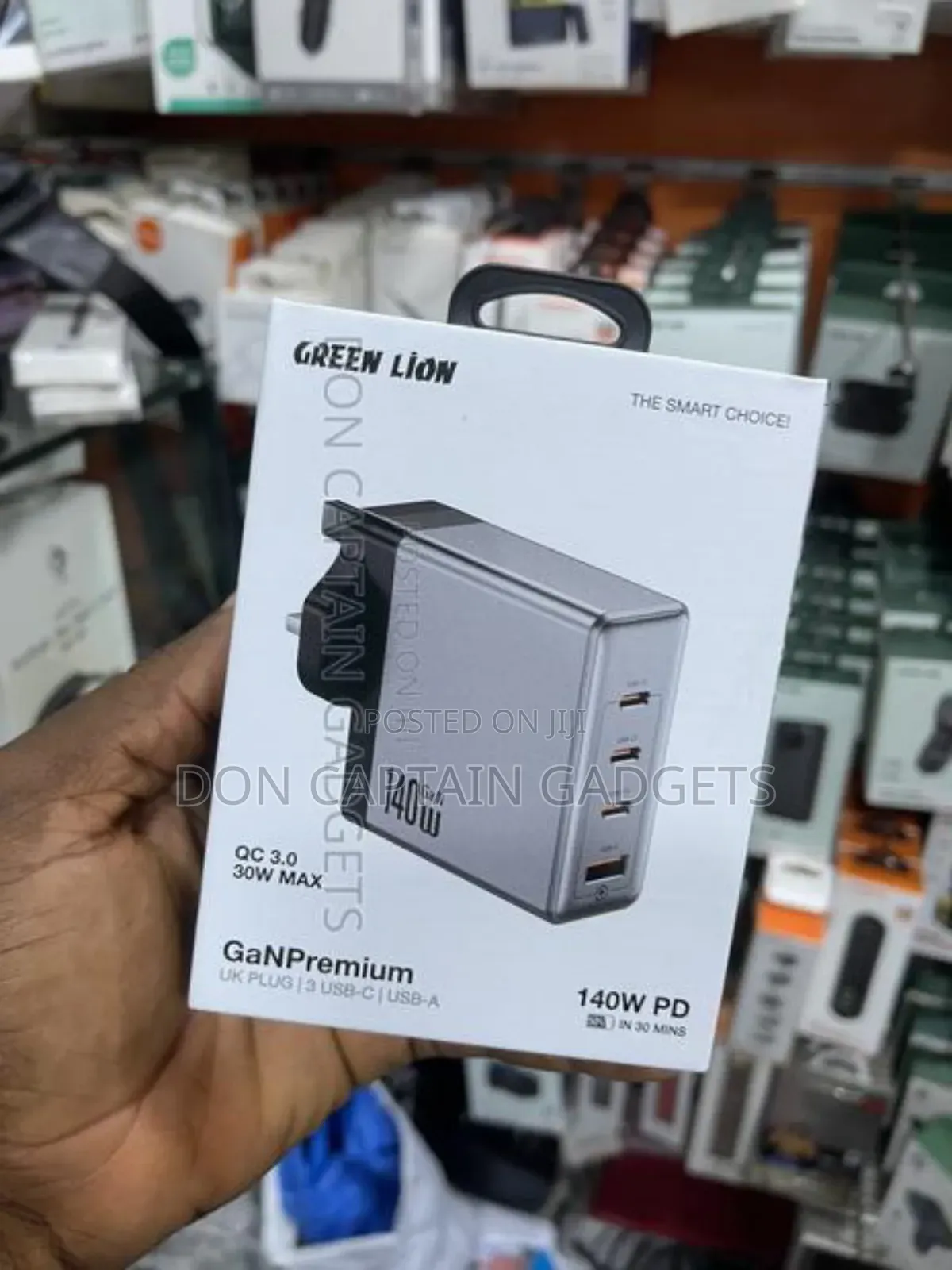 Green Lion 140w Charger Gan Premium 3 Usb-C Super Fast
