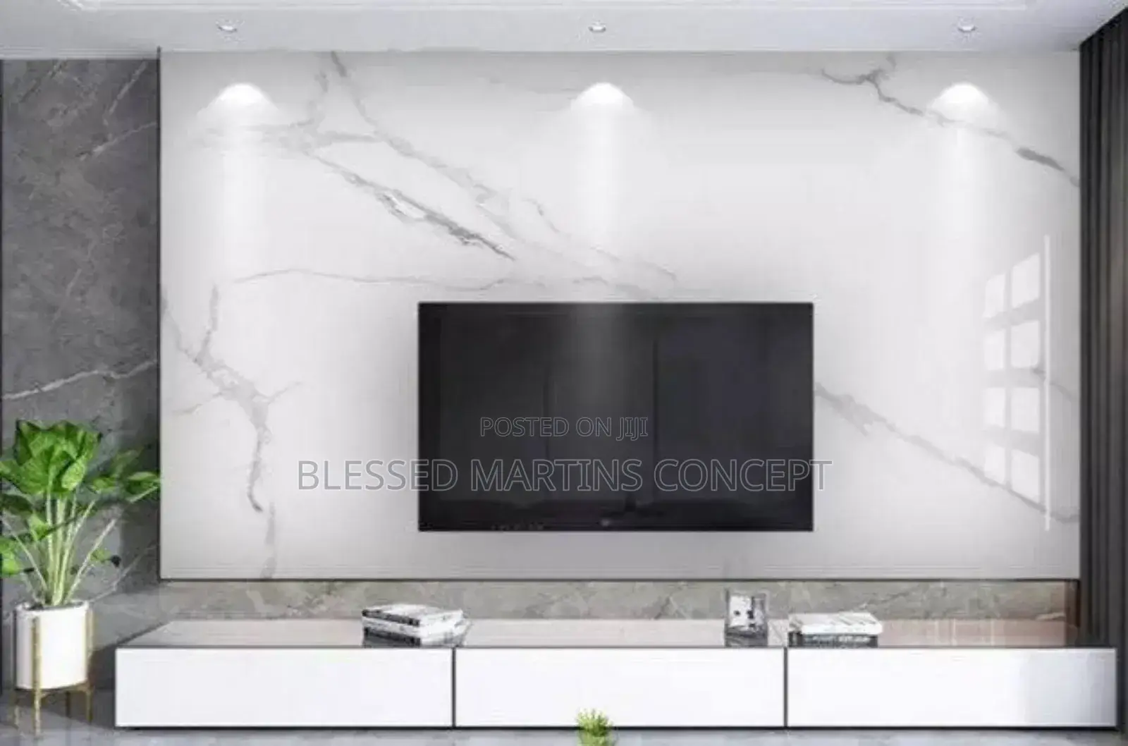 PVC Marble Sheet Is Good for Tv Console and Interior Wall Designs