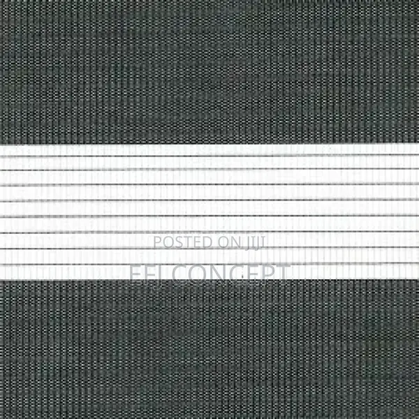 Day And Night Window Blind - Lovely Dark Grey And White Design