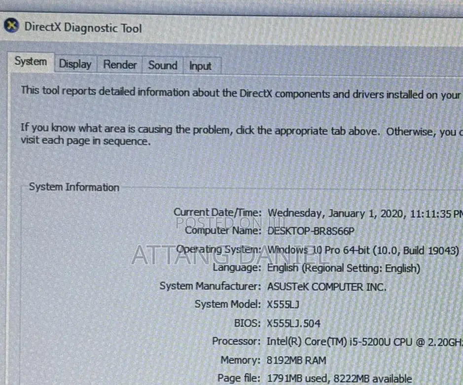Laptop Asus ASUSPRO P2430UA 8GB Intel Core I5 HDD 1T