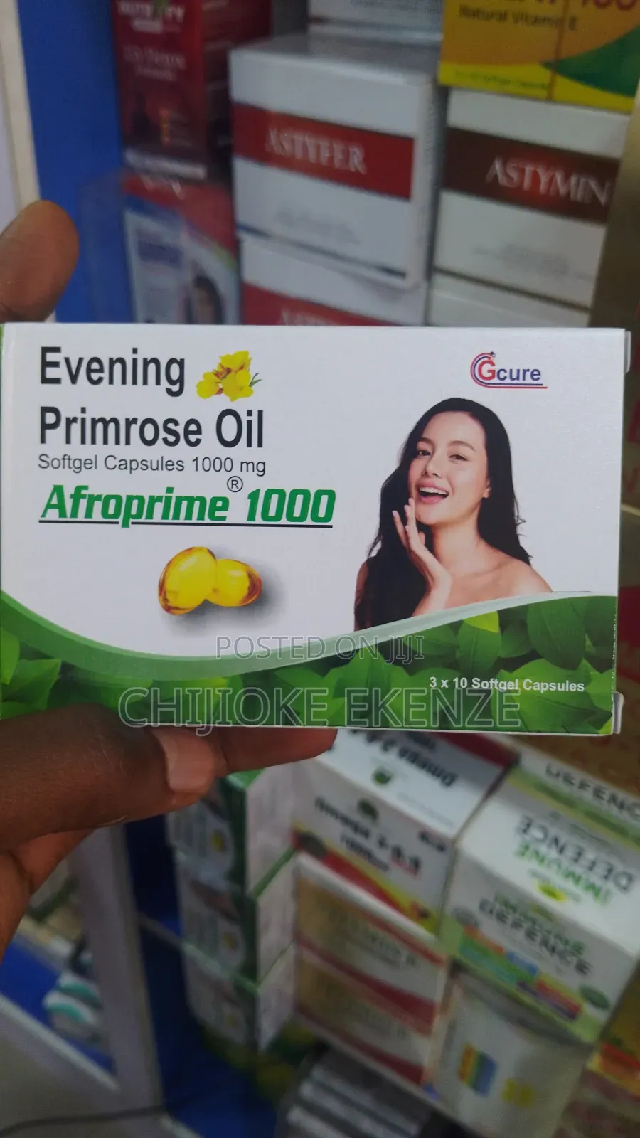 Gcure Evening Primrose Oil Softgel Capsules 1000mg