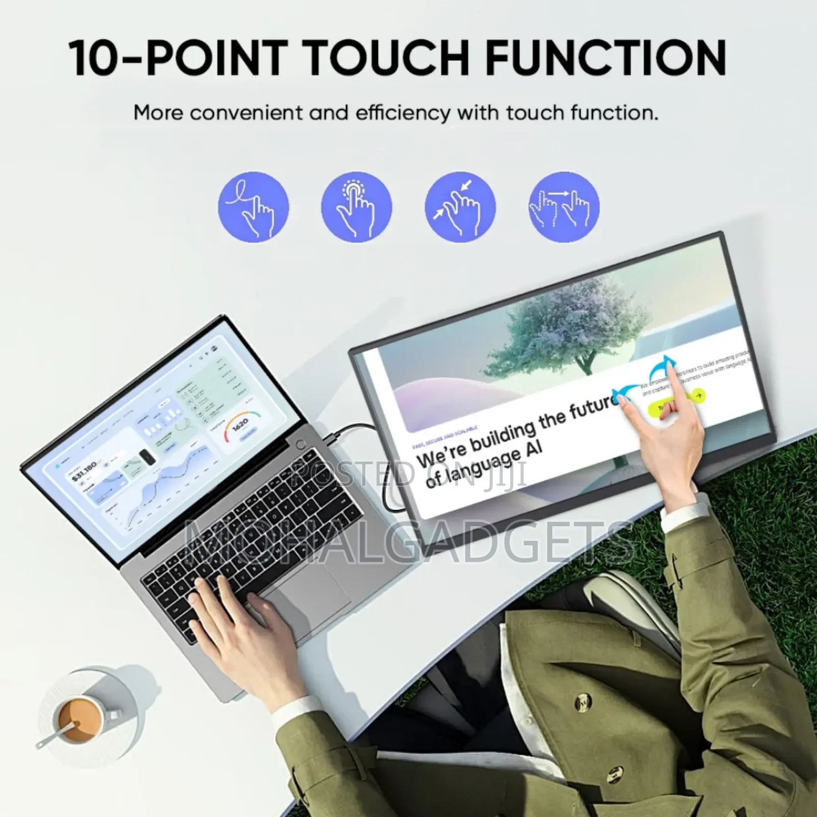 23.8" Portable Touch Screen Monitor