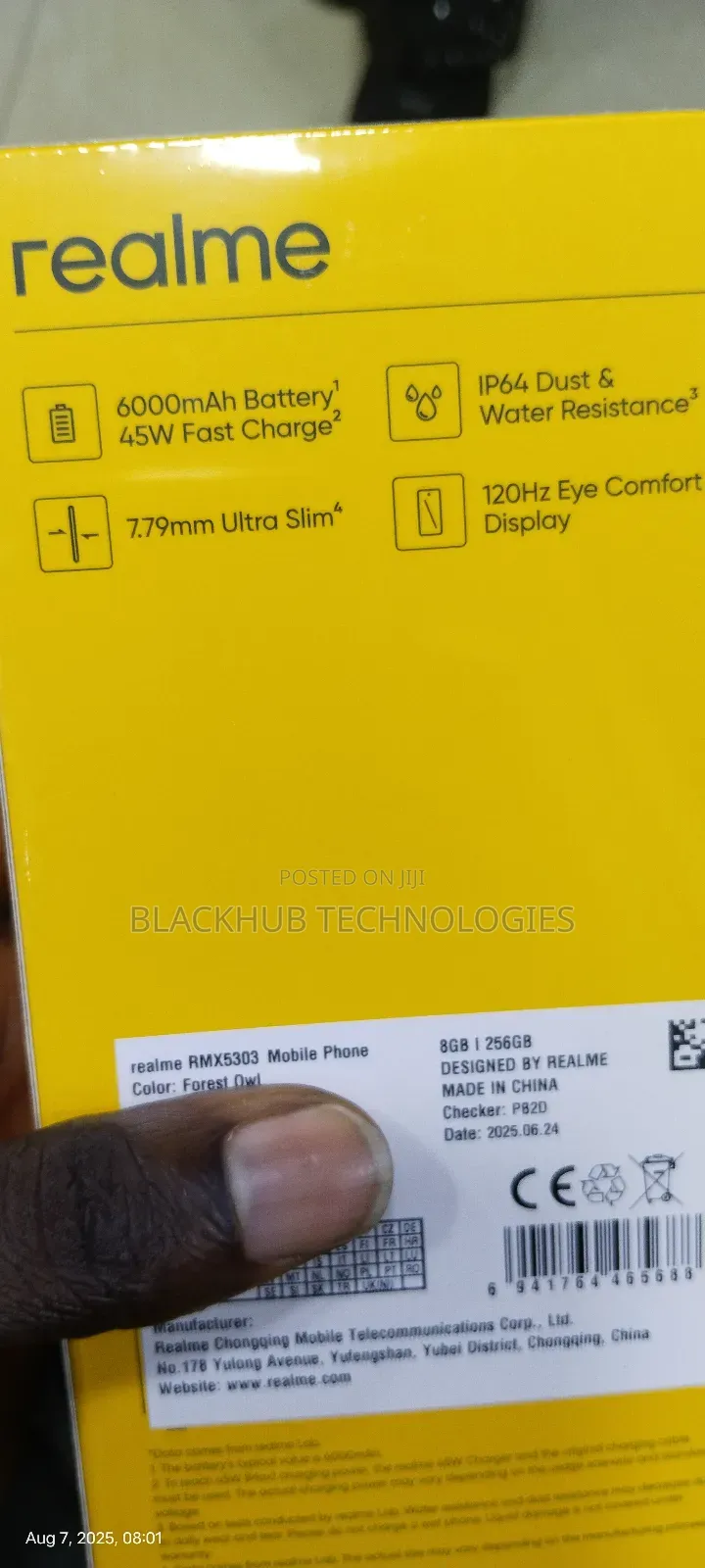 New Realme C71 256 GB Green