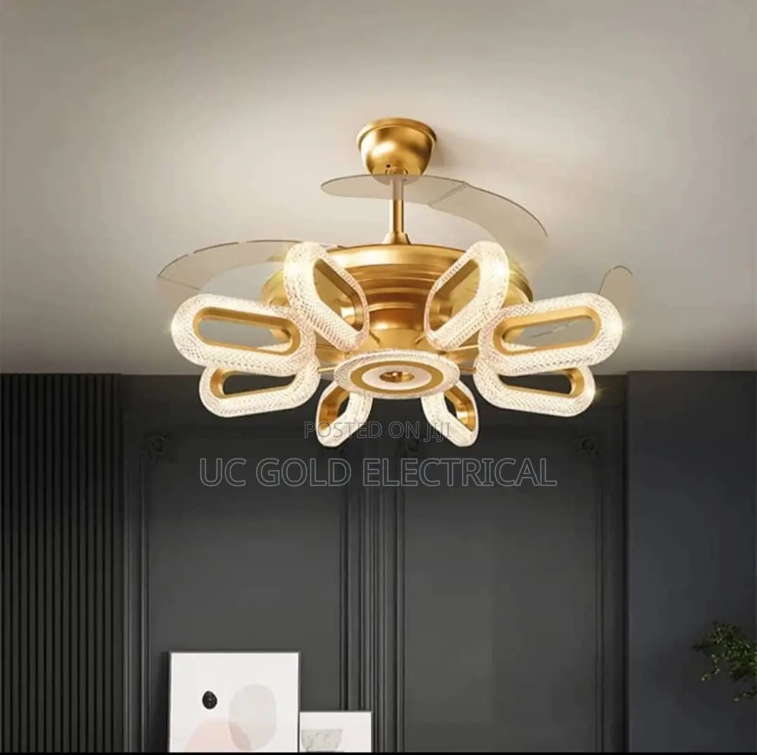 Nordic Light Luxury Fan Lights, Living Room Ceiling, Simple and Modern