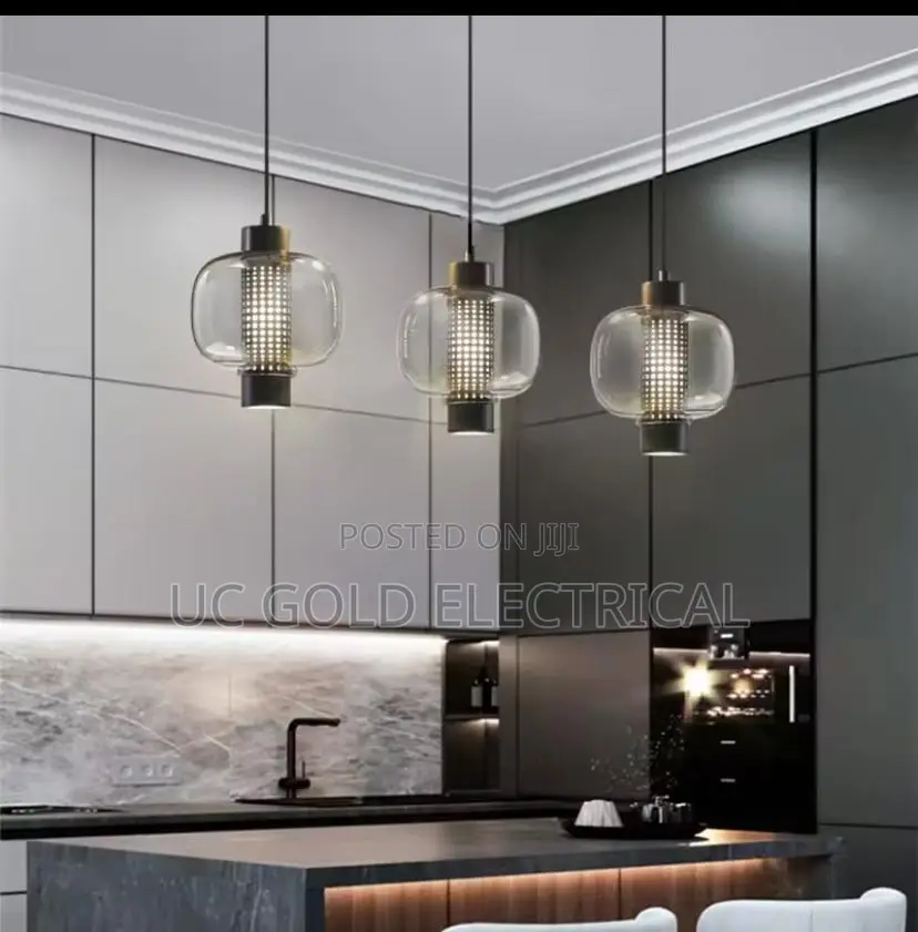 Nordic Minimalist Glass Art Chandelier, Postmoderncreative Living Room
