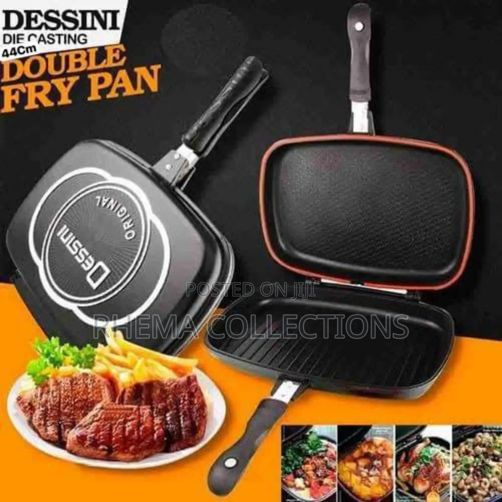 Original Dessini Double Sided Non-Stick Grill Pan