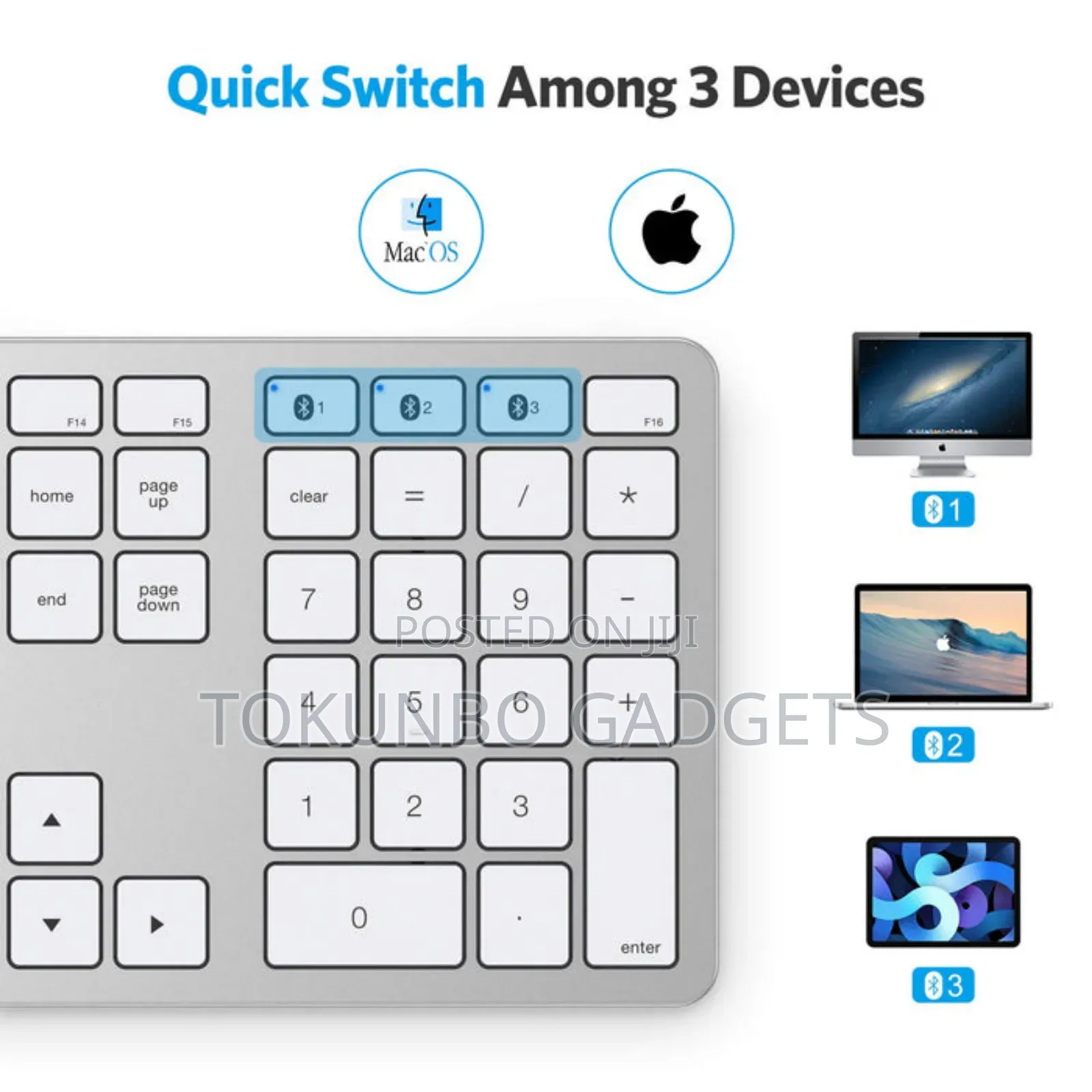 Omoton Kb515 3 In 1 Rechargeable Bluetooth Keyboard For Mac