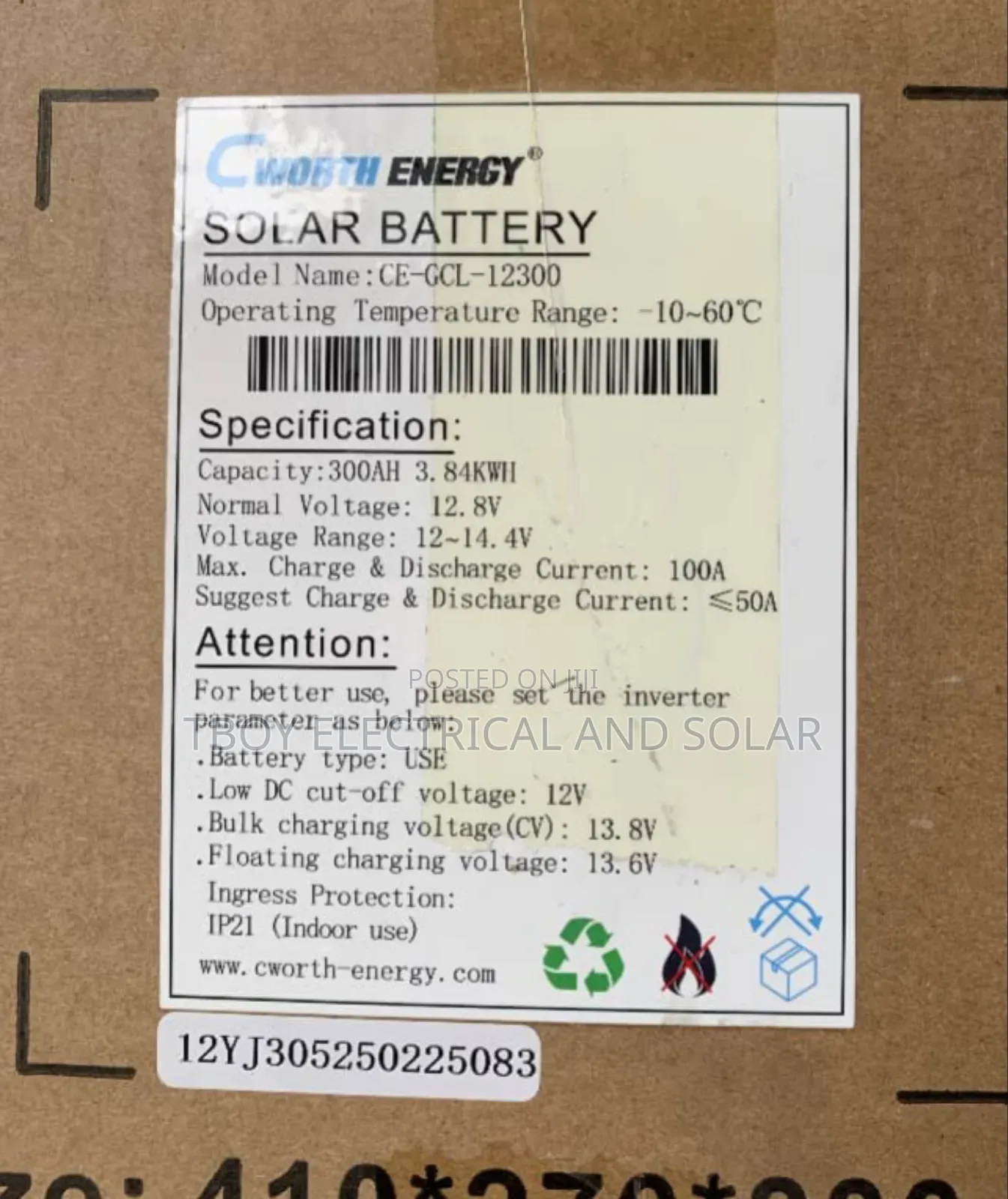 Cworth Lithium Battery